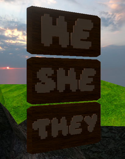 Pronoun badges preview